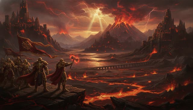 Illustration of Aqshy, the Realm of Fire
