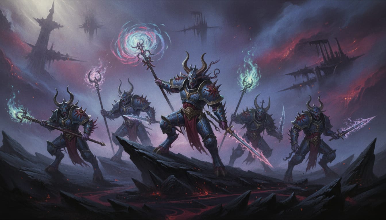 Daemons of Tzeentch formation art