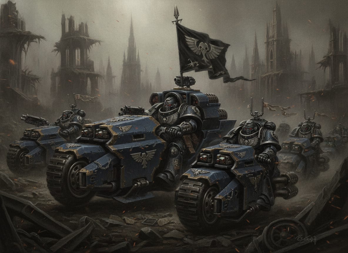 Ravenwing Command Squad, unit art