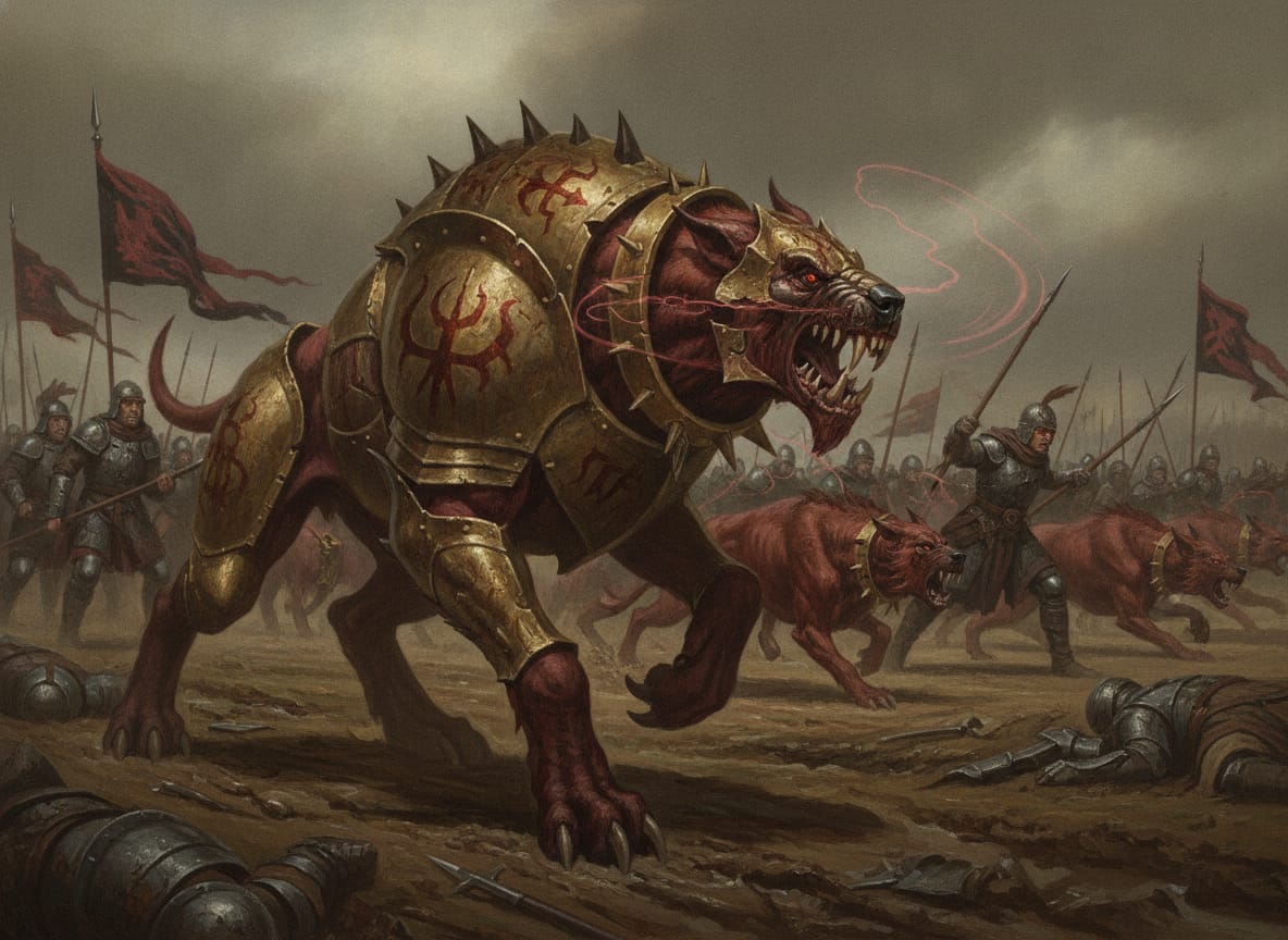Flesh Hounds of Khorne, unit art