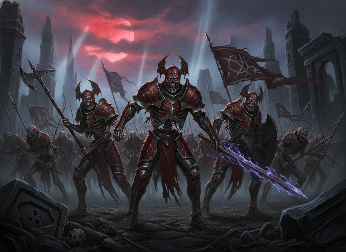 Deathrattle Skeletons, unit art