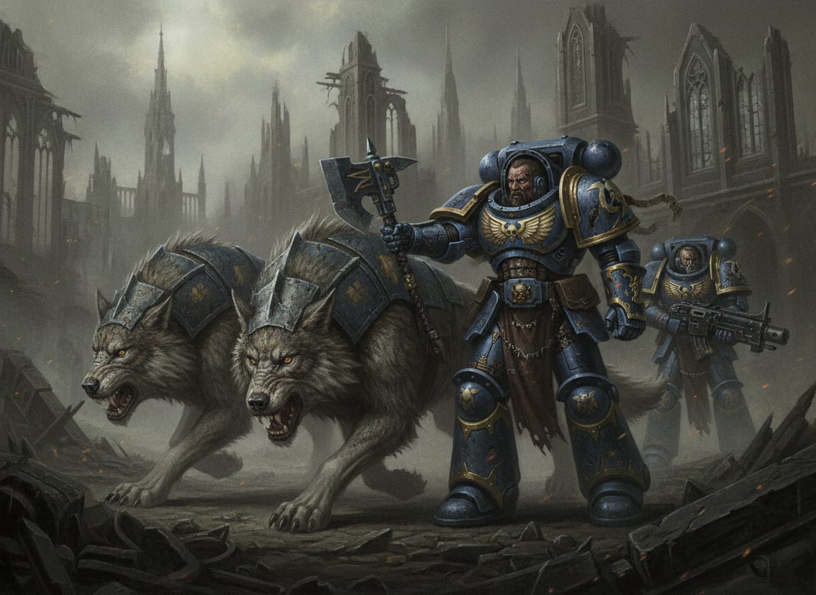 Fenrisian Wolves, unit art