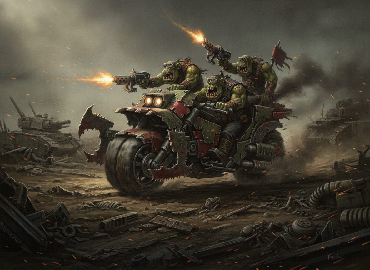 Warbikers, unit art