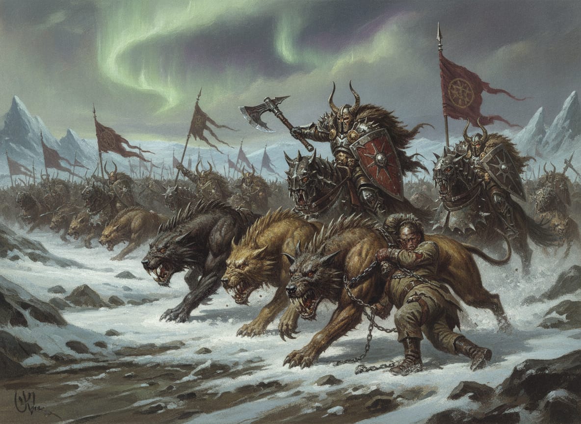 Chaos Warhounds, unit art