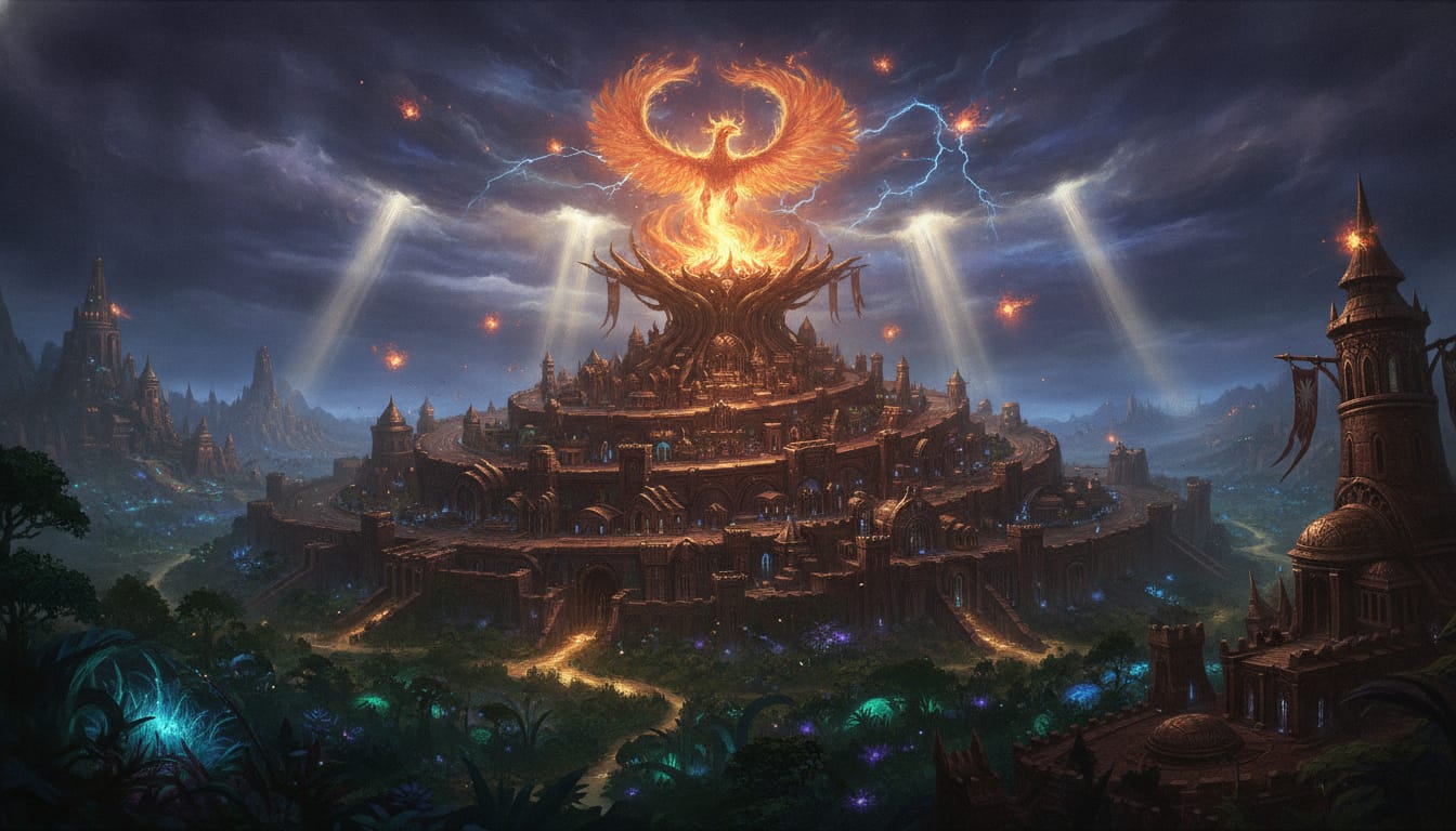 The Phoenicium, City of the Reborn Flame, Warhammer world art