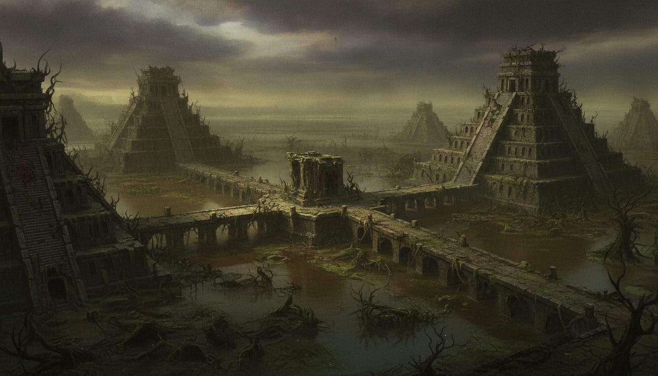 Zlatlan, the Fallen Temple-City, Warhammer world art